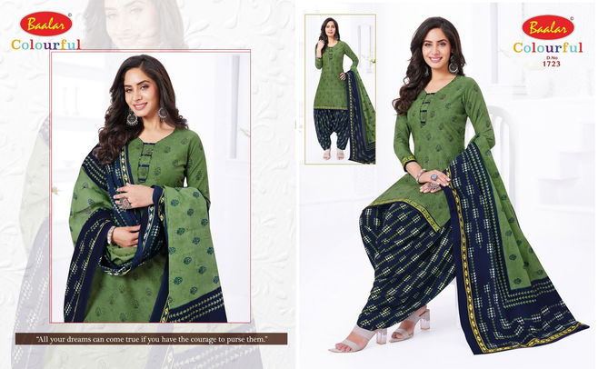 Colourful Vol 17 By Baalar Readymade Cotton Suit Catalog
